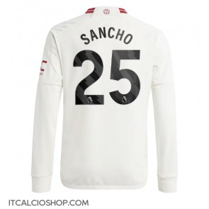 Manchester United Jadon Sancho #25 Terza Maglia 2023-24 Manica Lunga